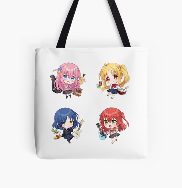 Bocchi the Rock Chibi Pack All Over Print Tote Bag RB2706 product Offical bocchi the rock Merch