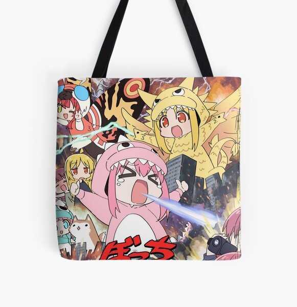 Bocchi the Rock Chibi All Over Print Tote Bag RB2706 product Offical bocchi the rock Merch