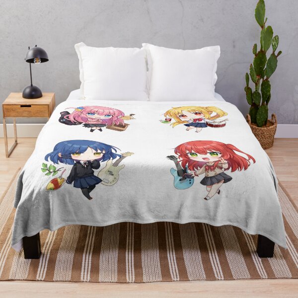 Bocchi the Rock Chibi Pack Throw Blanket RB2706 product Offical bocchi the rock Merch